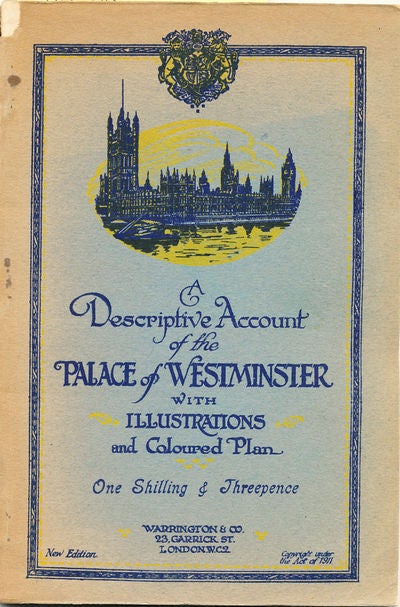 Item #6976 Guide to the Palace of Westminster