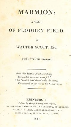 Item #8179 Marmion : A Tale of Flodden Field. Walter Scott