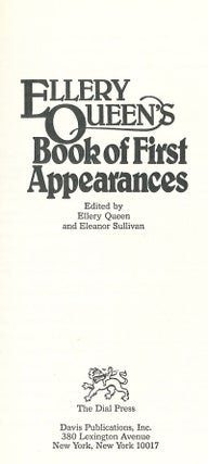 Ellery Queen's Book of First Appearances