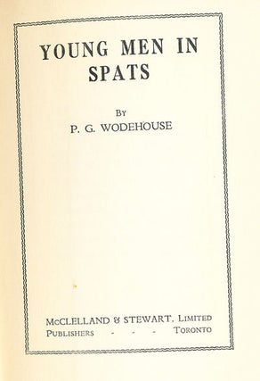 Item #8473 Young Men in Spats. P. G. Wodehouse