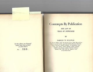 Contempts By Publication