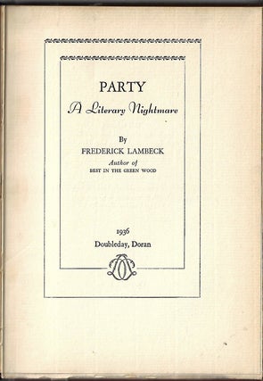 Party A Literary Nightmare